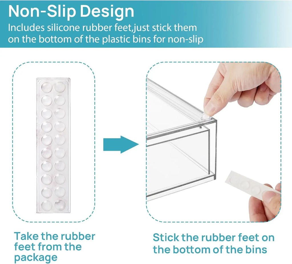 3 /4 Pack Acrylic Plastic Organizers Bins