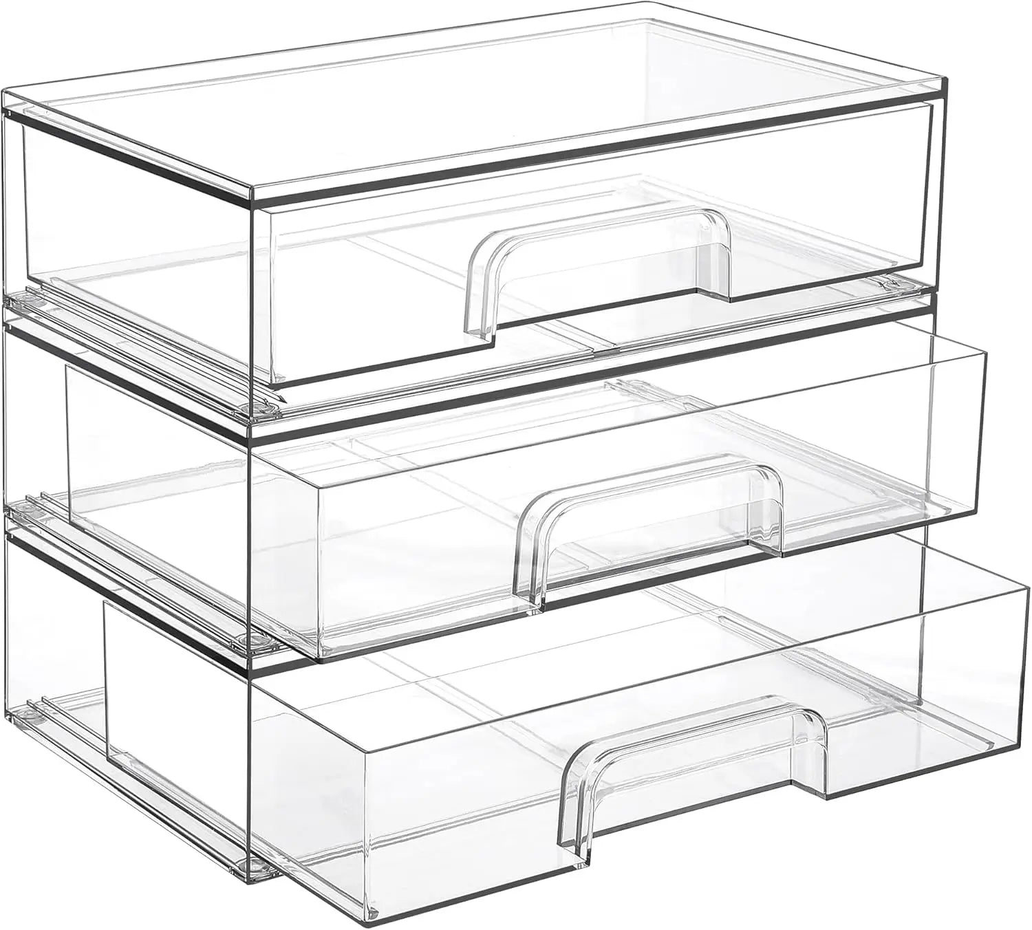 3 /4 Pack Acrylic Plastic Organizers Bins
