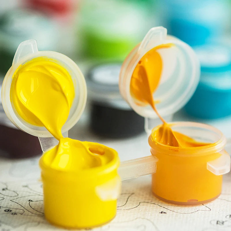 Diy oil Painting By Numbers Horse  Acrylic Paint On Canvas