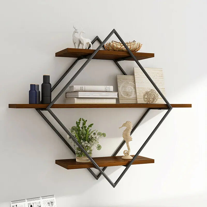 3 Tier  Wood Floating Shelf