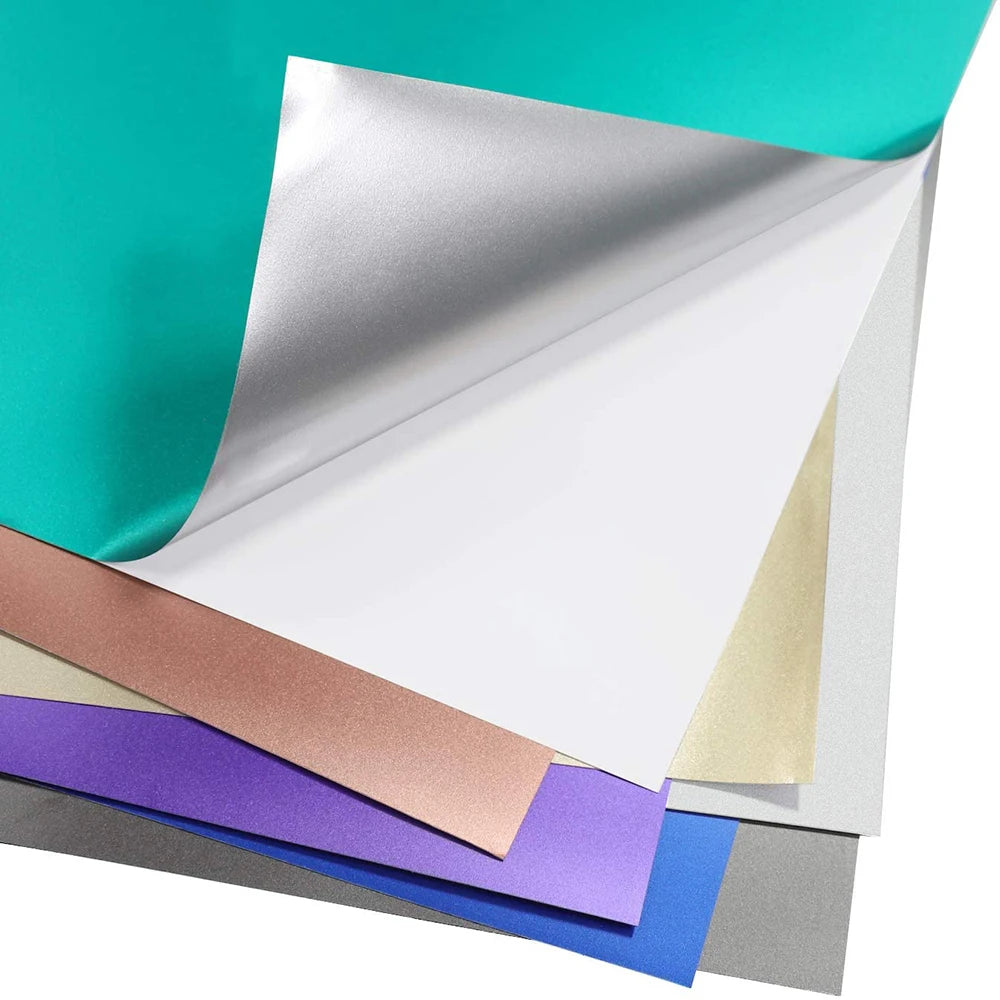 Iridescent/Solid/Glitter Pattern Adhesive Vinyl sheets 32 Assorted Colors Sheet