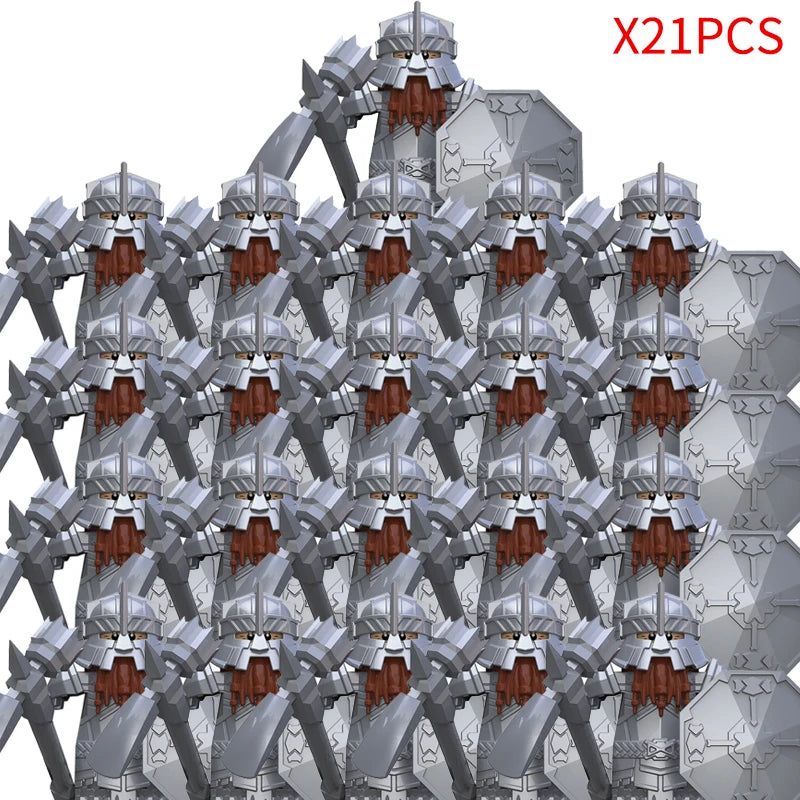 New MOC LOTR Soldier Dwarf Army Figures  building block bricks