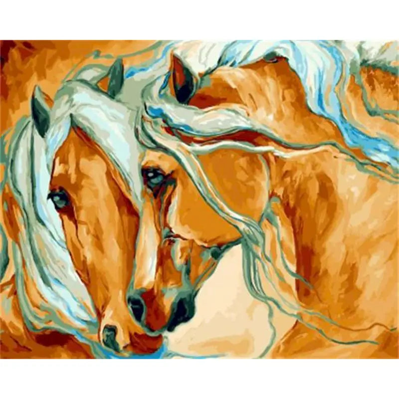 GATYZTORY Oil Painting By Numbers For Adults Horse Cat Animal Paint By Number Modern Home Decoration Artcraft Framed