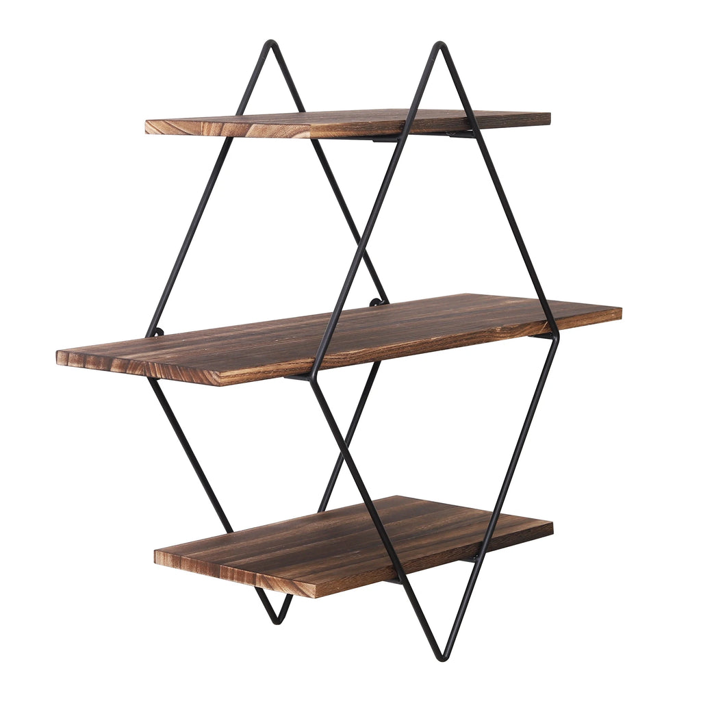 3 Tier  Wood Floating Shelf