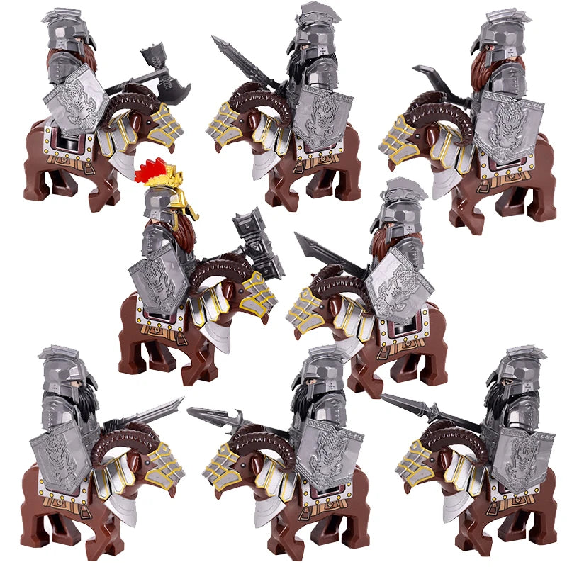 New MOC LOTR Soldier Dwarf Army Figures  building block bricks