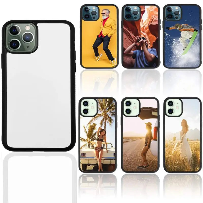 5 pieces  Sublimation Blanks TPU+PC Phone Case Covers