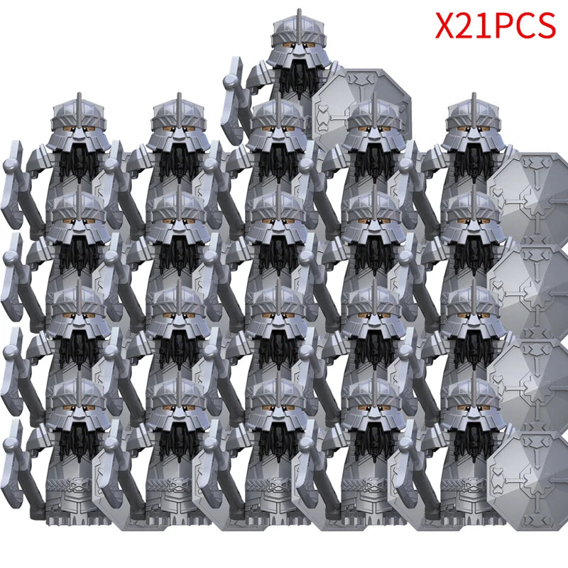 New MOC LOTR Soldier Dwarf Army Figures  building block bricks