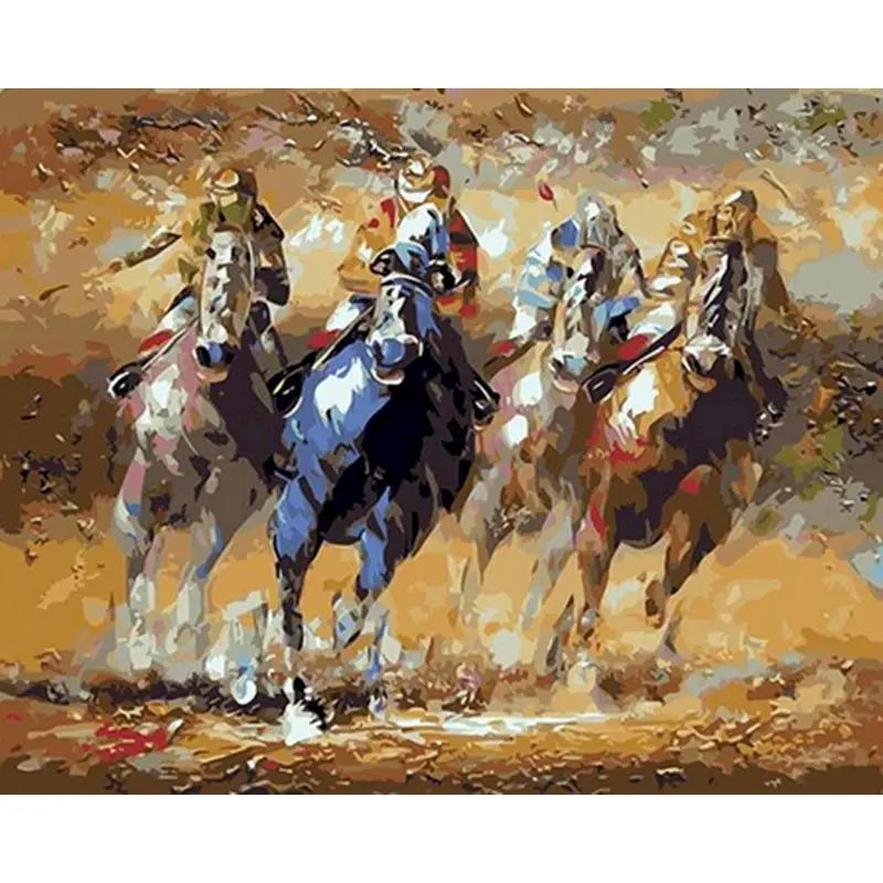 GATYZTORY Oil Painting By Numbers For Adults Horse Cat Animal Paint By Number Modern Home Decoration Artcraft Framed