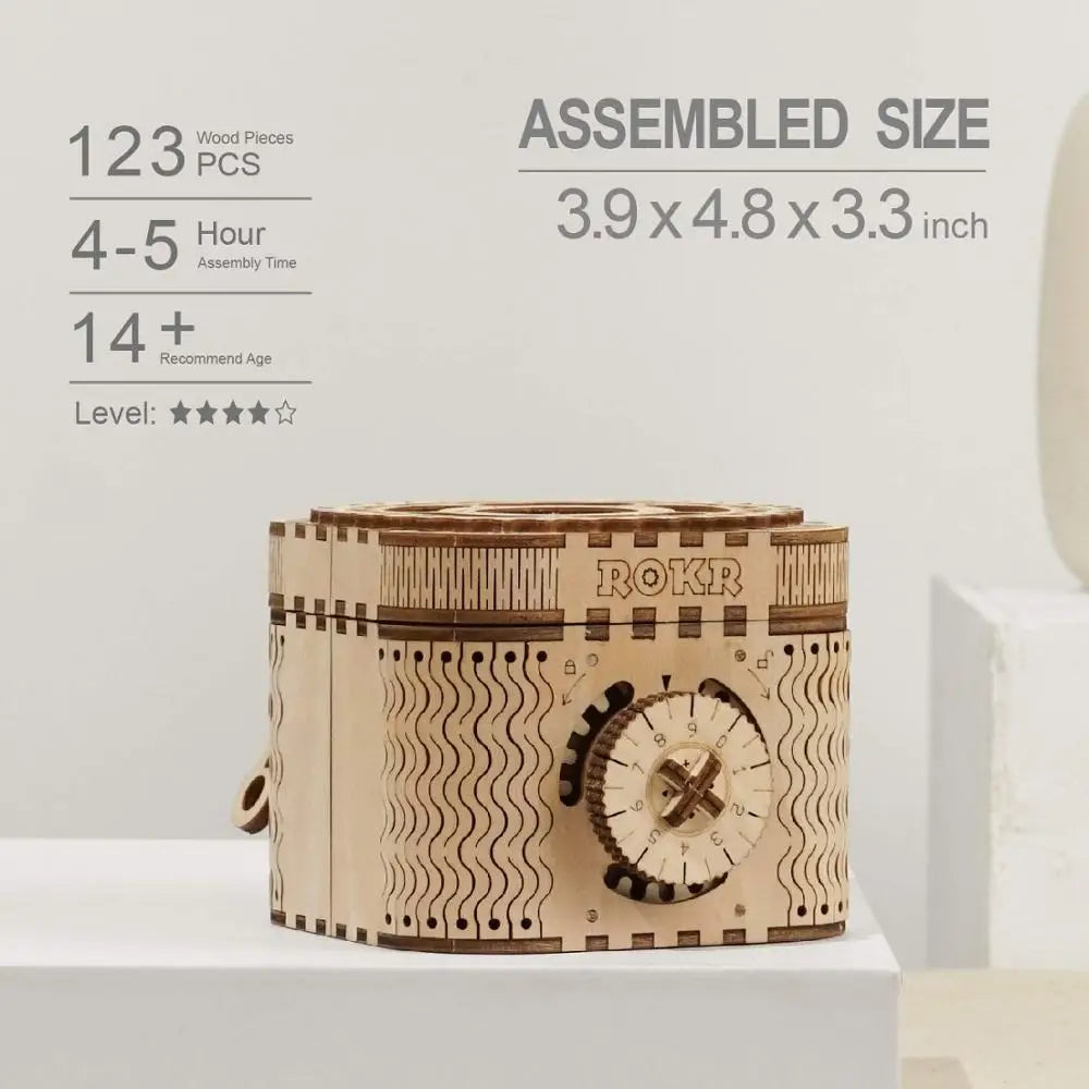 Robotime  3D Treasure Box Wooden Puzzle Game Assembly Toy