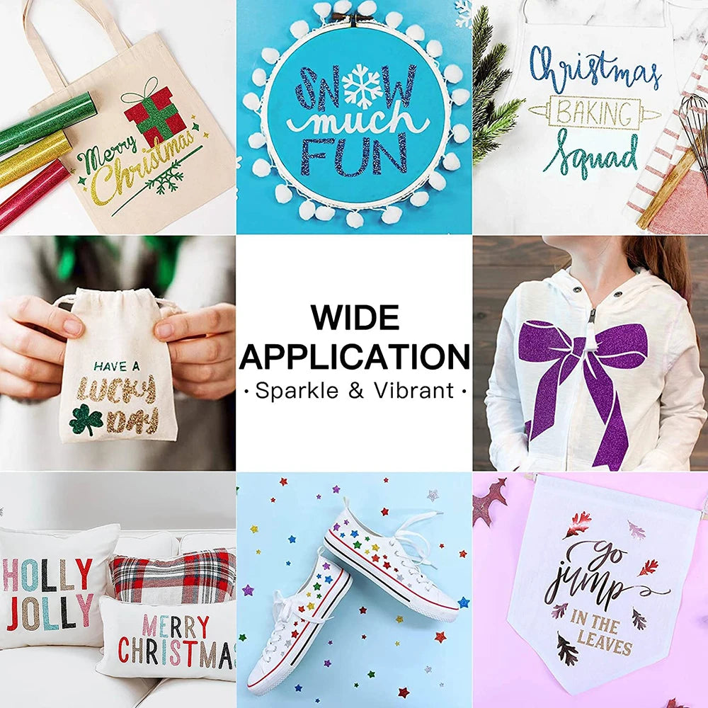 5 Sheets 20x25cm Bundle Heat Transfer Vinyl Film Iron on for cut Cameo