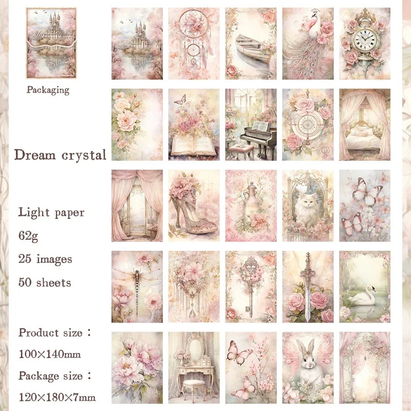 Vintage scrapbooking material paper handmade