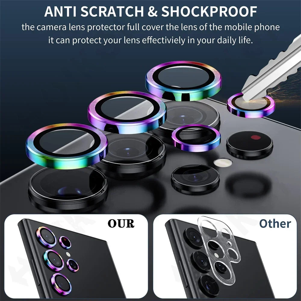 ultra Case Tempered Glass Film Titanium Alloy Ring Phone Accessories