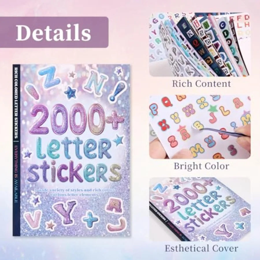 2000+ Pcs Alphabet  Stickers for Junk Journal Scrapbooking  DIY D
