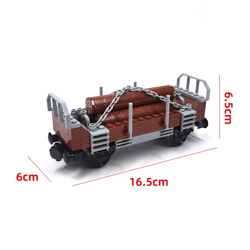 City Christmas Retro Sightseeing Carriage Tank Car Train MOC Railway Express