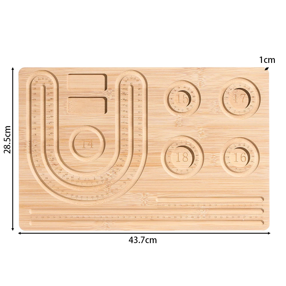 Wooden Flocked Beading Tray various lengths