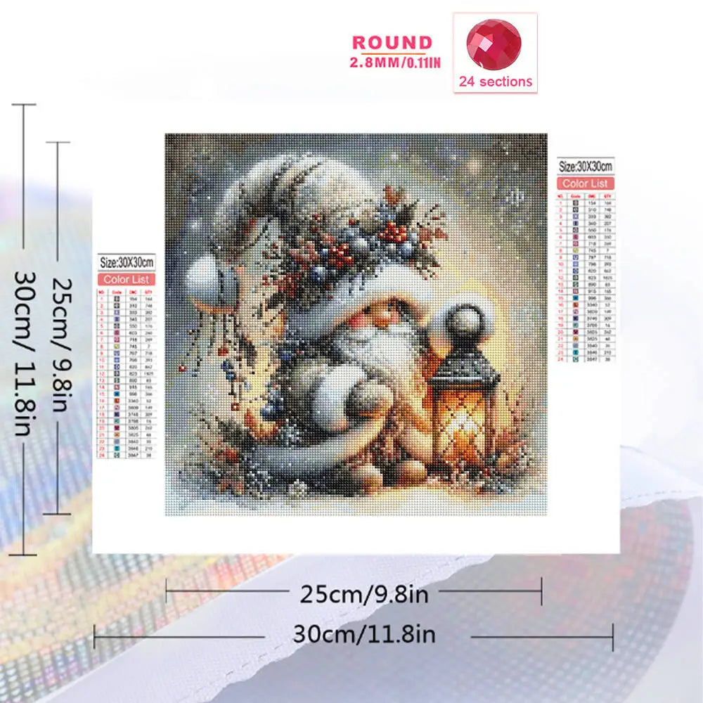 Dwarf Diamond  Mosaic Winter Picture Of Rhinestones