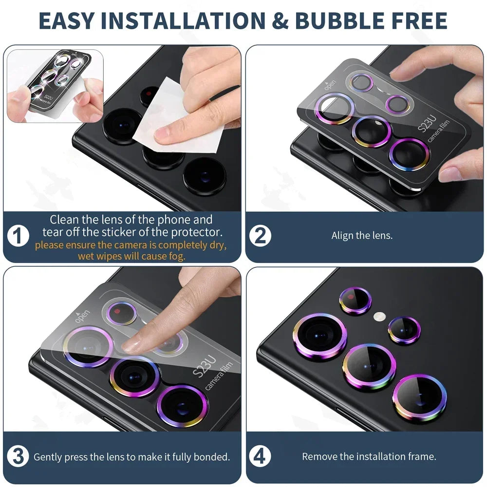 ultra Case Tempered Glass Film Titanium Alloy Ring Phone Accessories