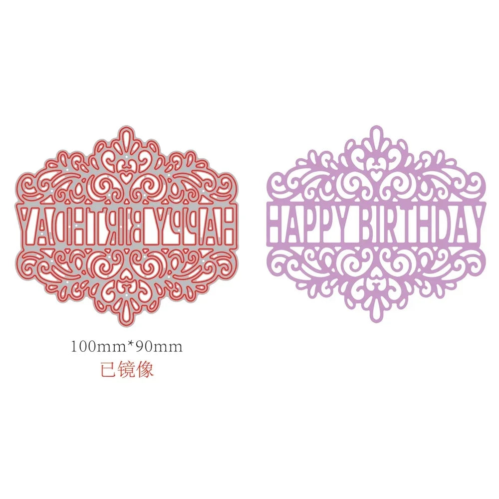 1-2pcs Daisy and Cherry Blossom Edge Border Metal Cutting Dies Stencils