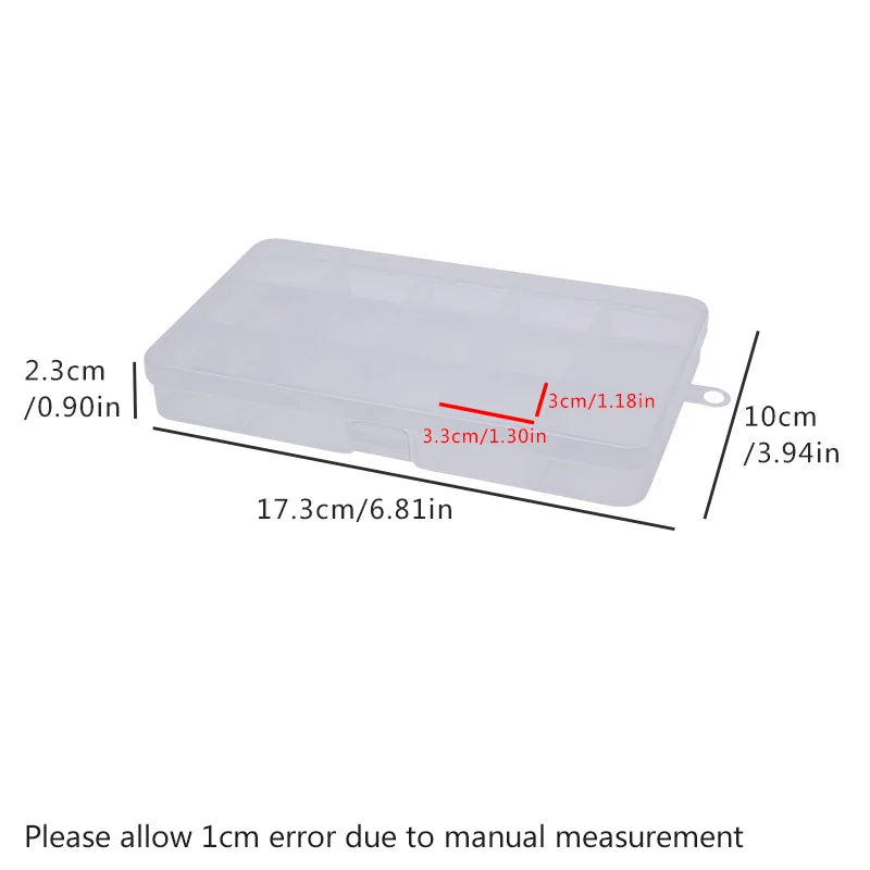 1/3/5pcs Transparent plastic storage box
