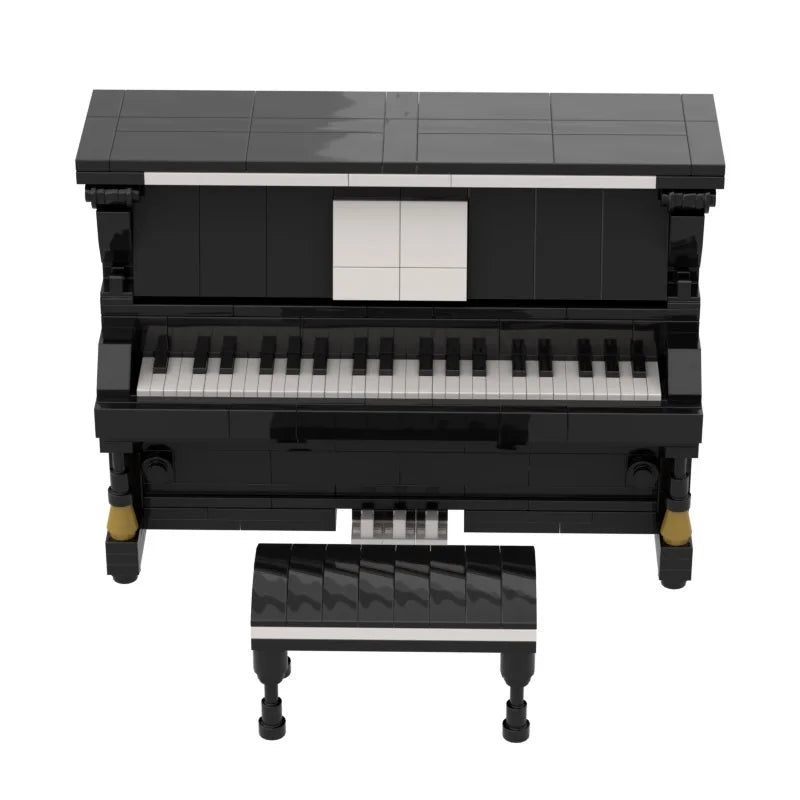 482pcs Building blocks small particles moc piano model kit