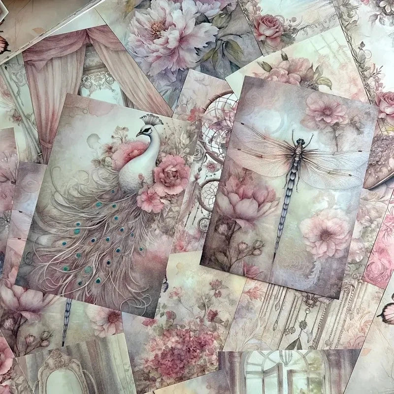 Vintage scrapbooking material paper handmade