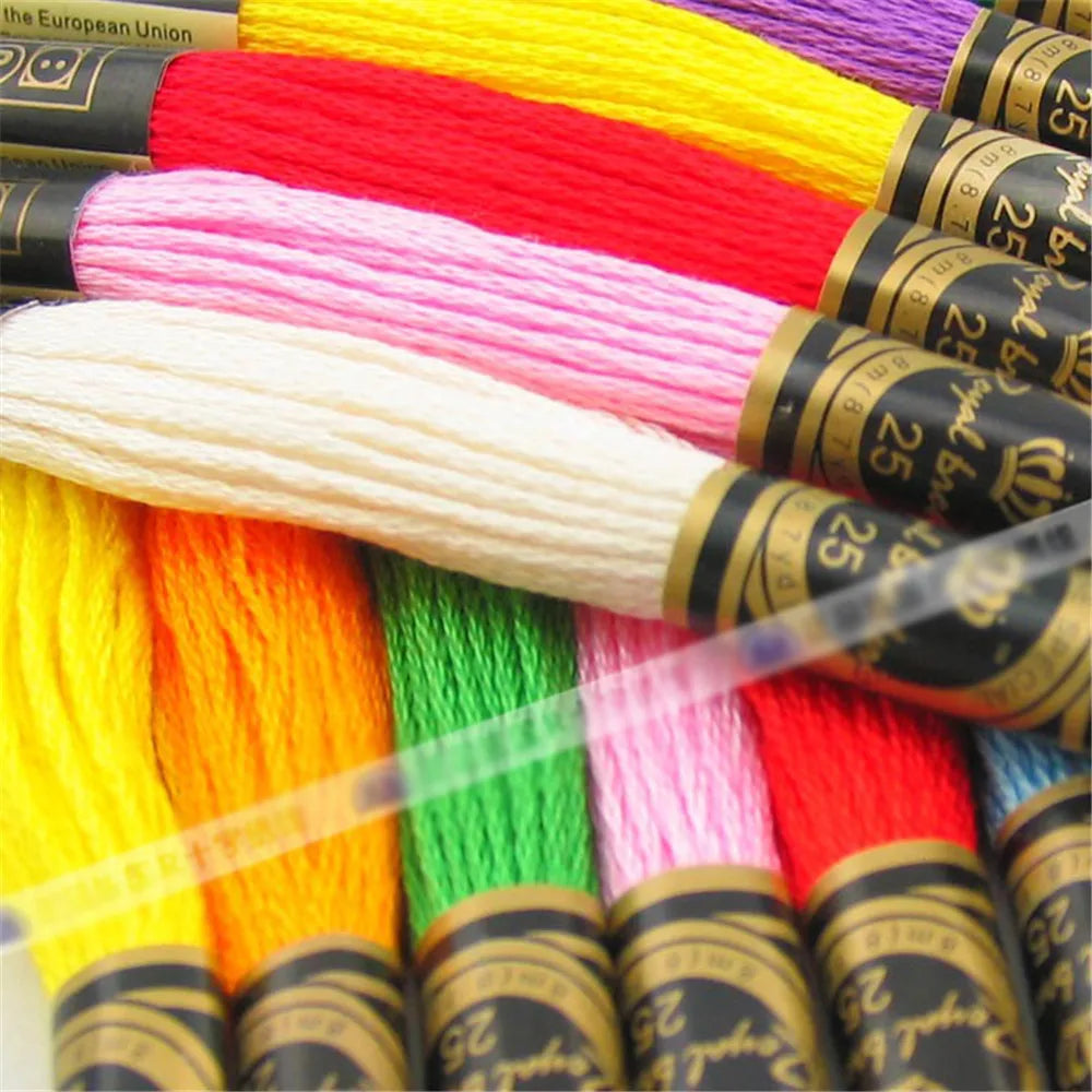 100% Cotton High Quality Cross stitch Floss Embroidery thread  Hand Knitting Sewing Weaving 8m 447 color