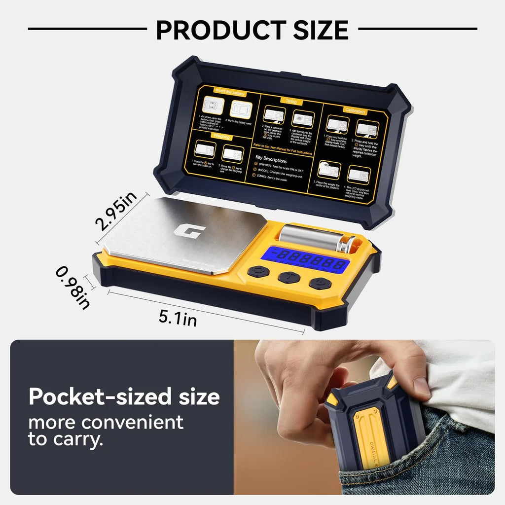 small high precision portable digital weights for jewelry, diamonds, powders