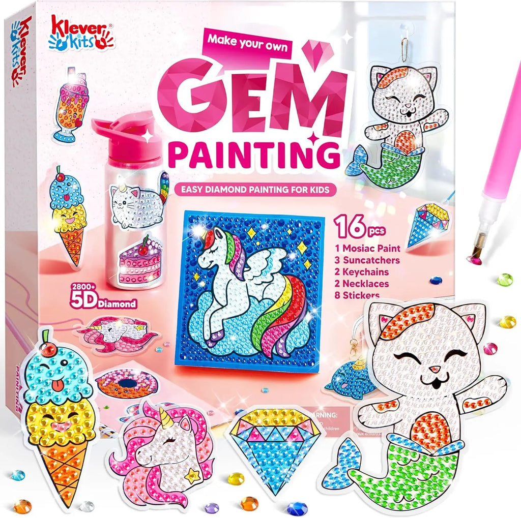 JOYFY 16 Projects Diamond Gem Painting Kit with 5D Gem
