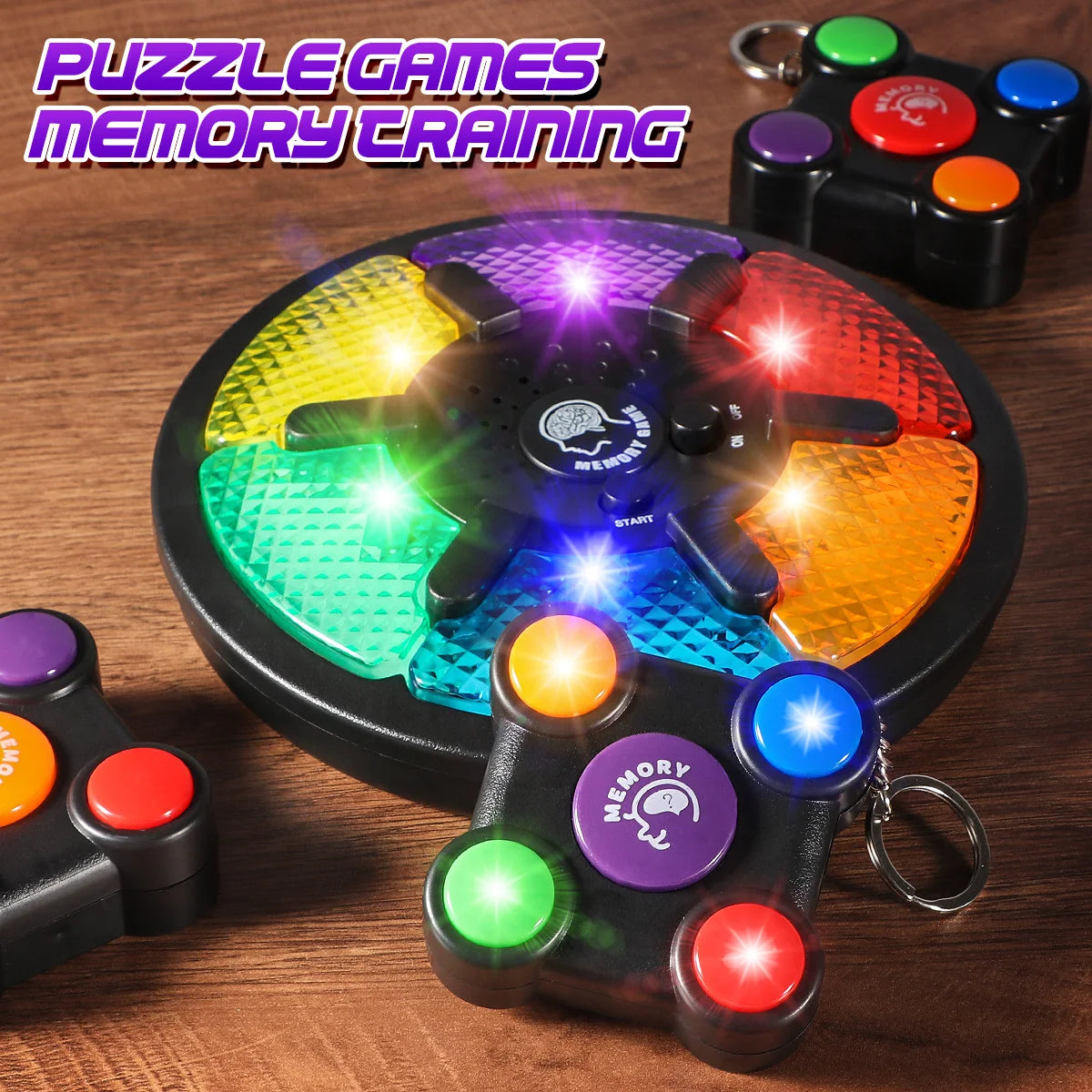 Random Style and Color Fun Handheld Memory Game Console
