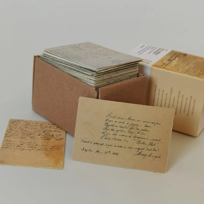 100Pcs Vintage Book Collection Kraft Paper Mini