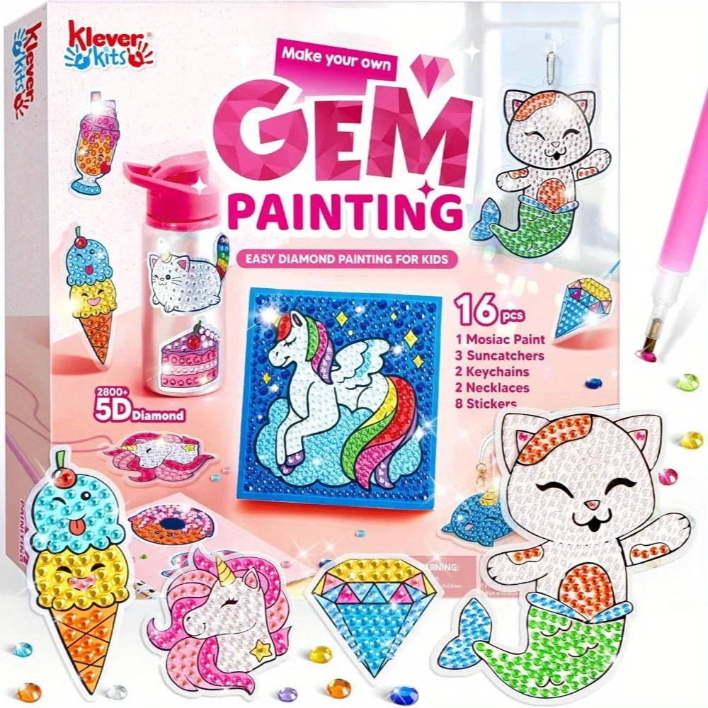 JOYFY 16 Projects Diamond Gem Painting Kit with 5D Gem