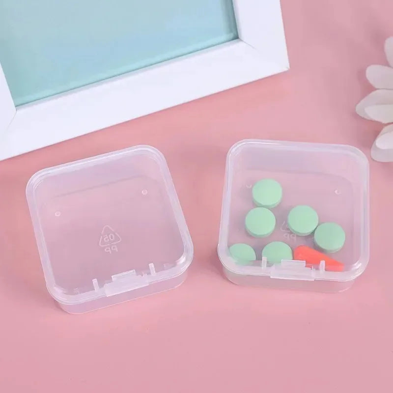 60/6PCS Mini Storage Box Transparent  Storage Box