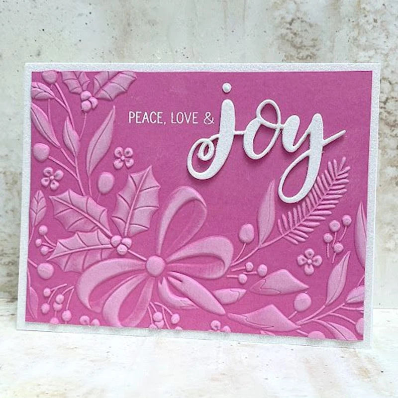 3D embossed folder  flowers, transparent plastic template