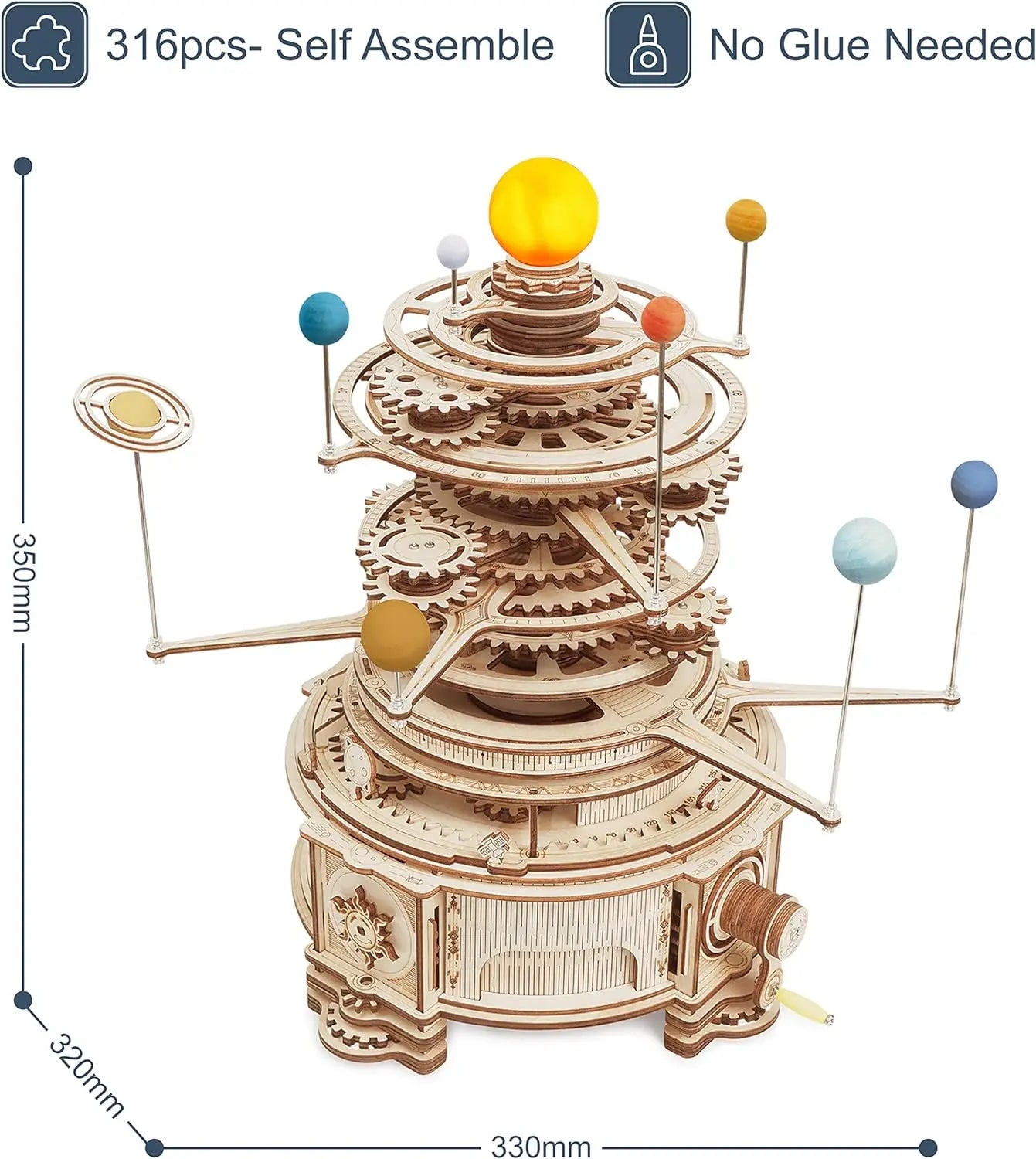 Robotime Rokr 316PCS Rotatable Mechanical Orrery