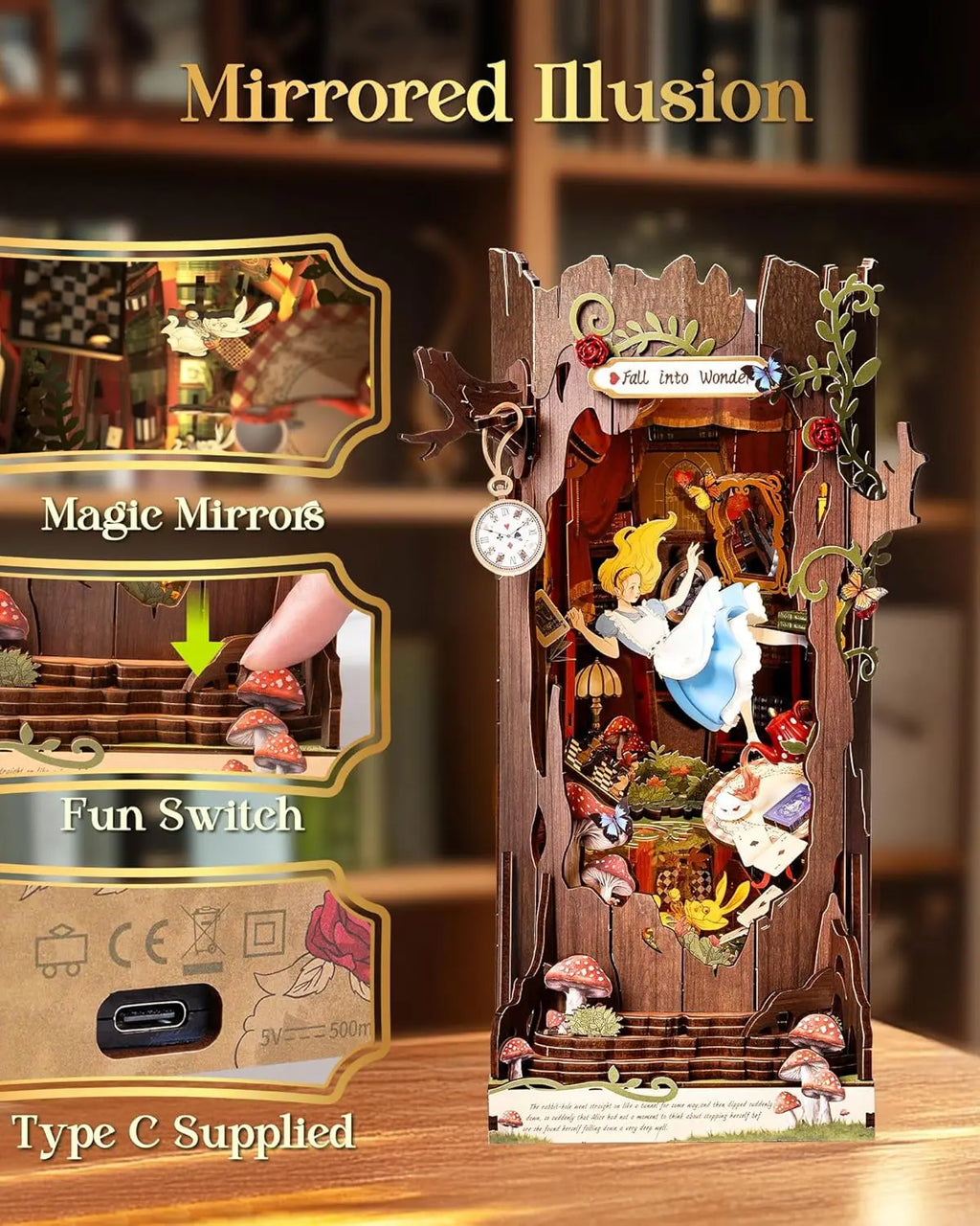 Robotime Rolife Book Nook Kits Fall into Wonder