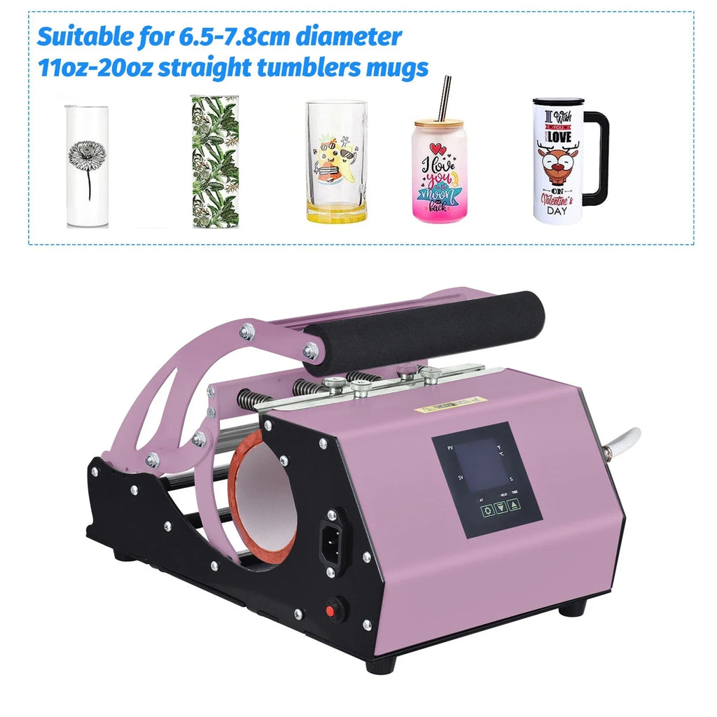 Tumbler Heat Press Machine for 11oz-20oz Sublimation Straight Blank Tumblers