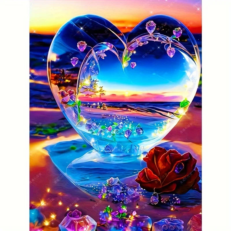 1-piece DIY seaside landscape pattern full diamond art