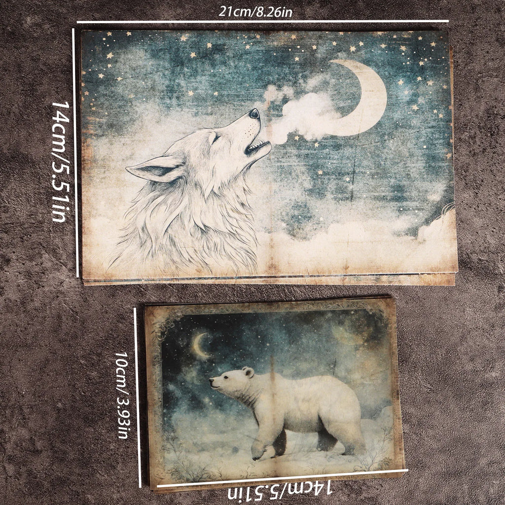 16 A5 papers, 8 Transparent Sulfuric Acid Papers and 36stickers