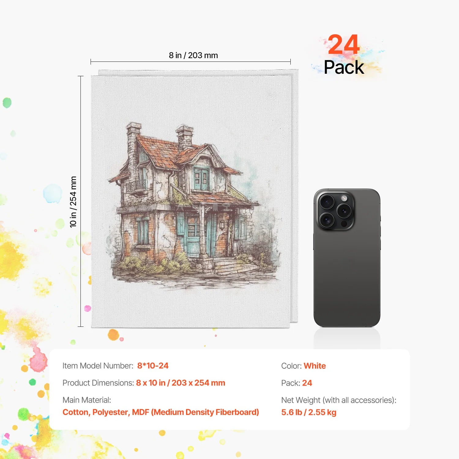 Canvas Boards Painting White