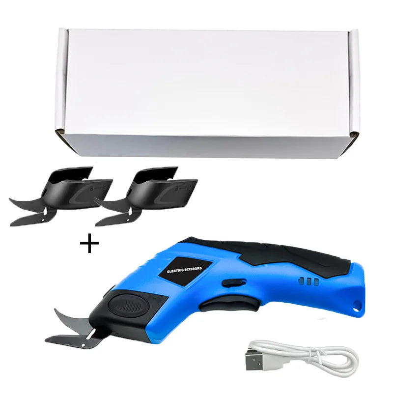 Upgrade Electric Scissors Fabric Cutting Machine USB Lithium Rechargeable Leather Sewing Tailor Scissors Portable Hand Tools