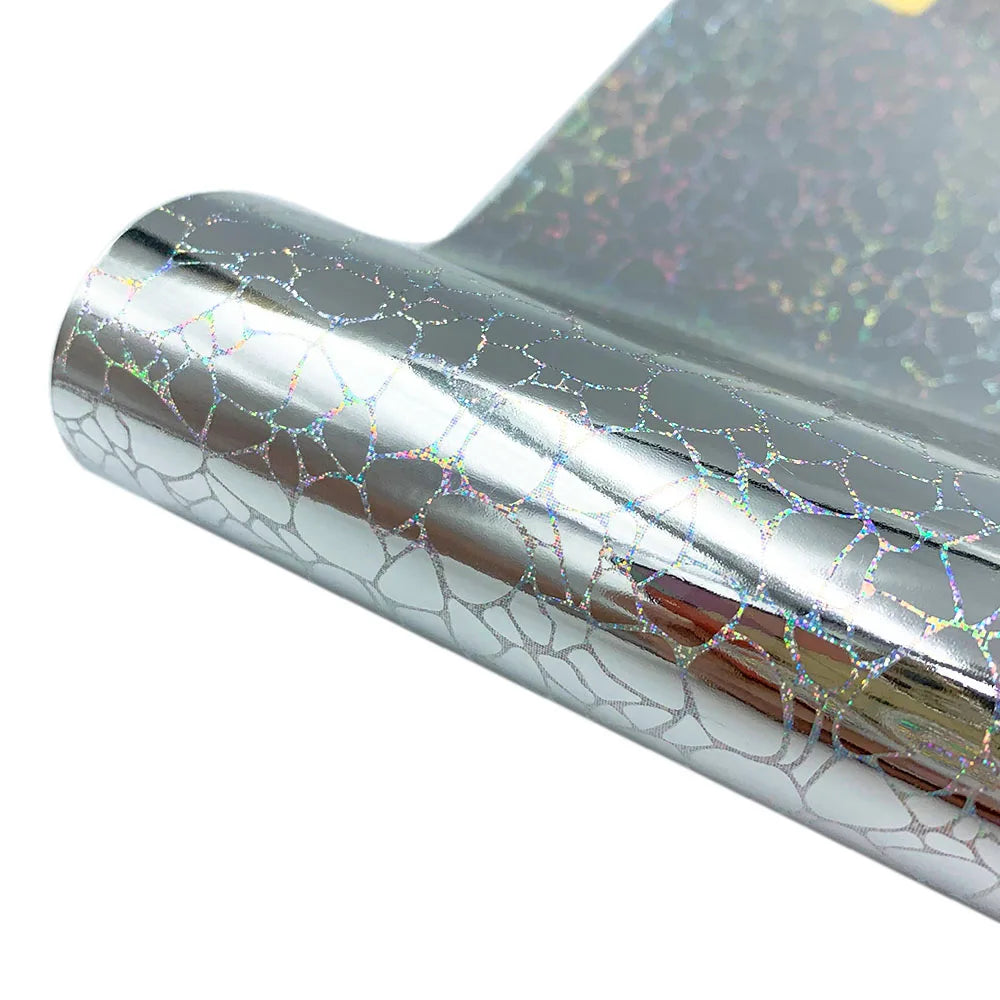 Holographic Glitter Adhesive Craft Vinyl Film Sheets, 32 colors