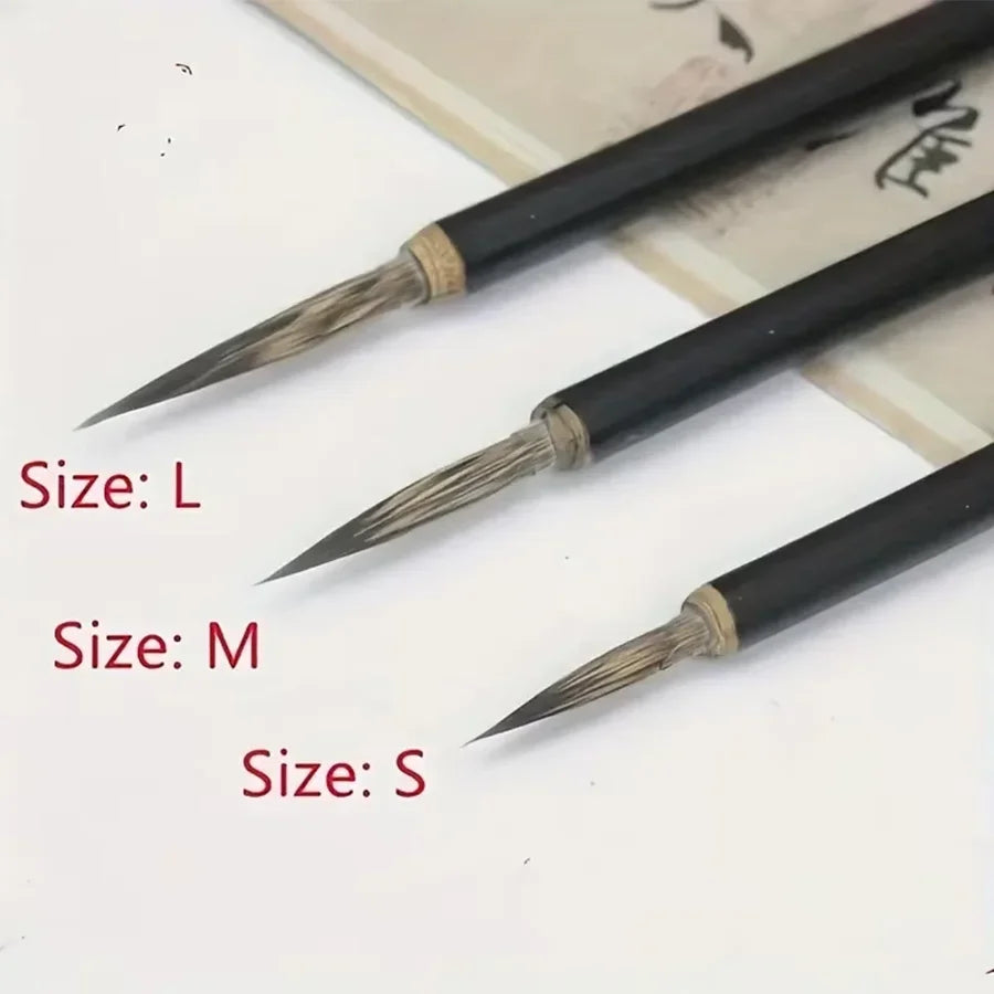A Set Chinese Calligraphy fine line paint brush