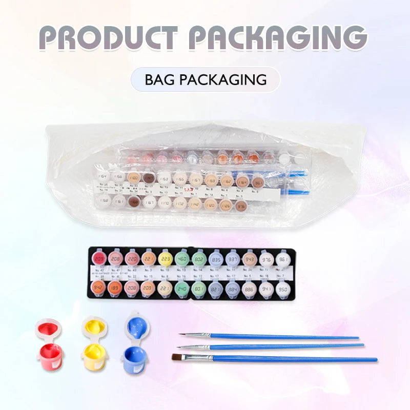 Painting By Numbers Galloping Horse Flower Animals Adult Acrylic Kit Seascape