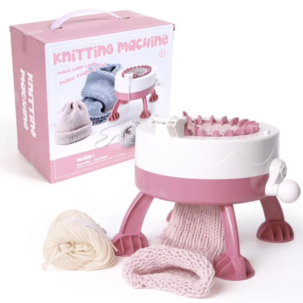 DIY Plastic Hand Knitting Sewing Machine Toy Tool