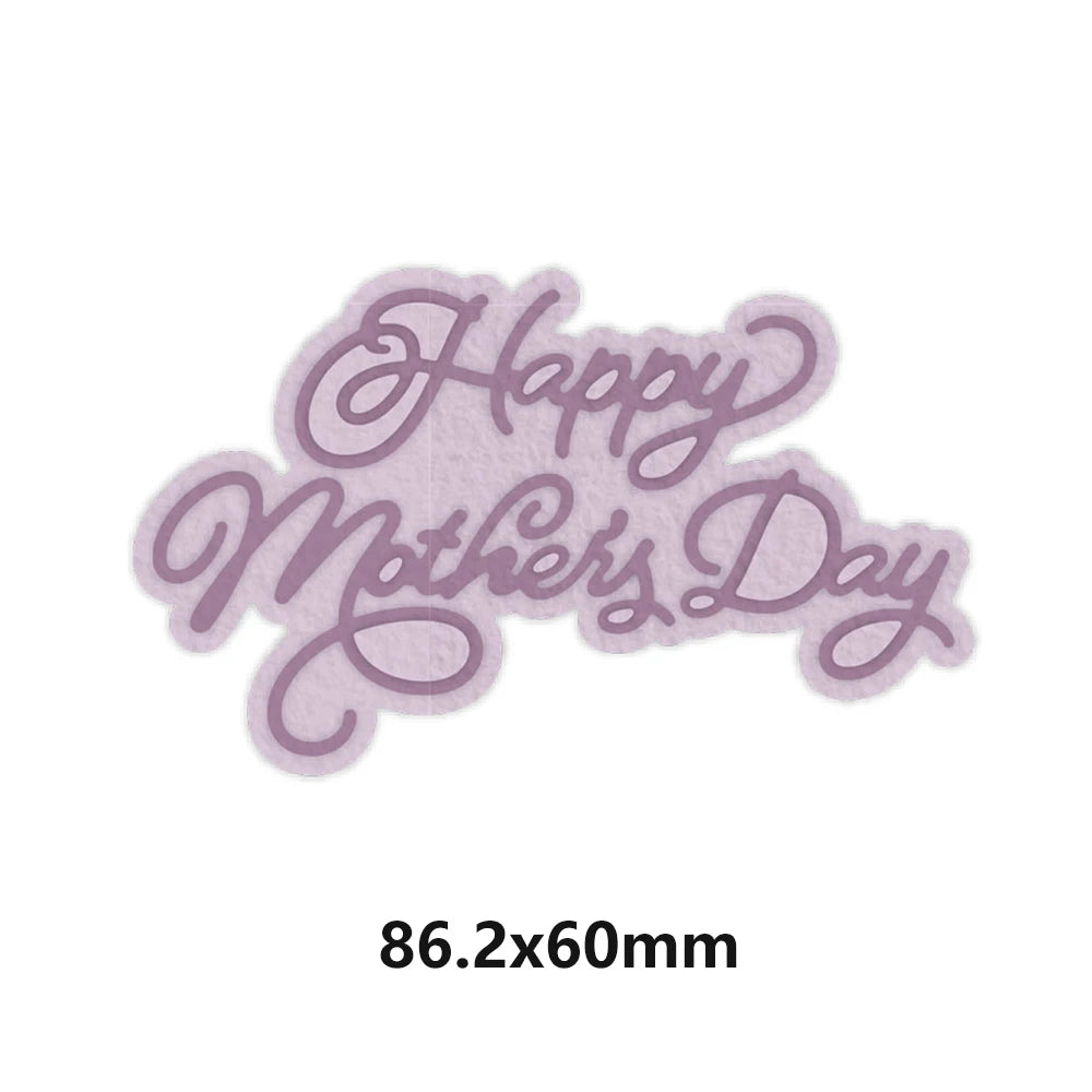 Happy Festive Birthday Wishes Metal Cutting Dies Sentiments Words Diecut Set For DIY Scrarpbooking Paper Crafts Cards Making New