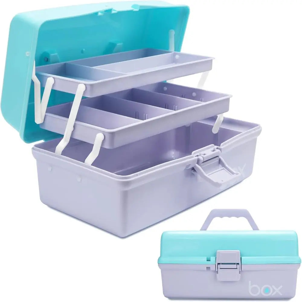 Folding Storage Box with Handle & Adjustable Dividers