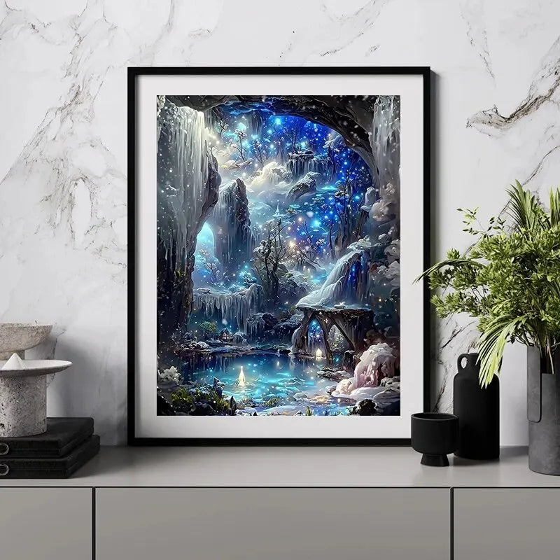 5D Diamond Painting Landscape Full Round Drill Mosaic Fantasy Paintings For Interior 30x40cm