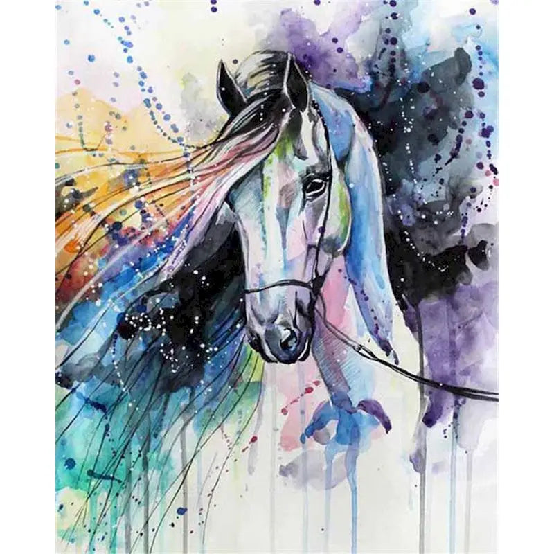 40x50cm Oil Painting By Numbers For Adults Horse Animal Paint By Number