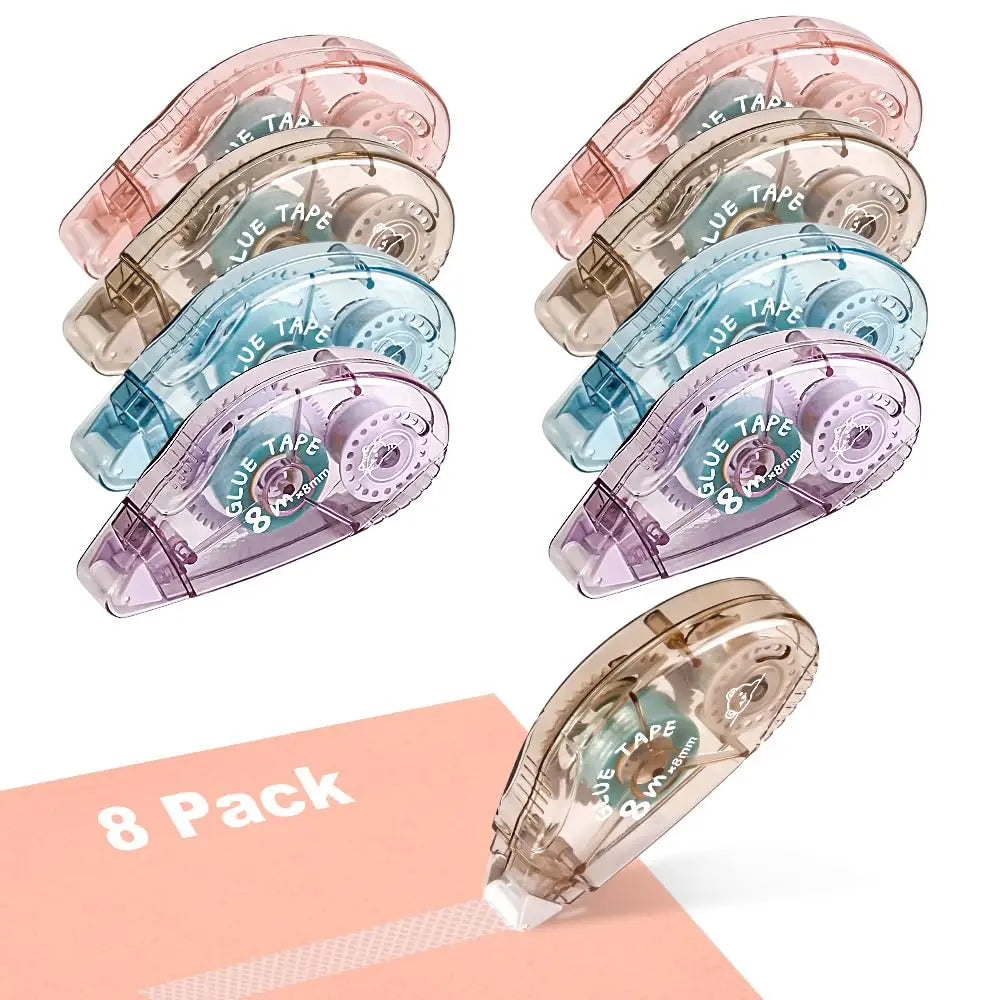 8-pack large capacity double-sided glue tape for scrapbooking