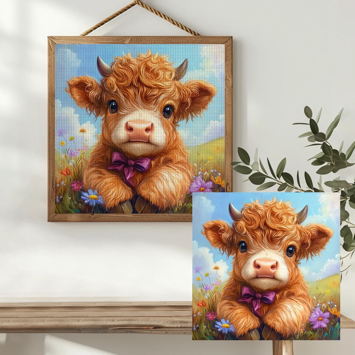cattle stamped cross stitch full kit 11CT/14CT Embroidery